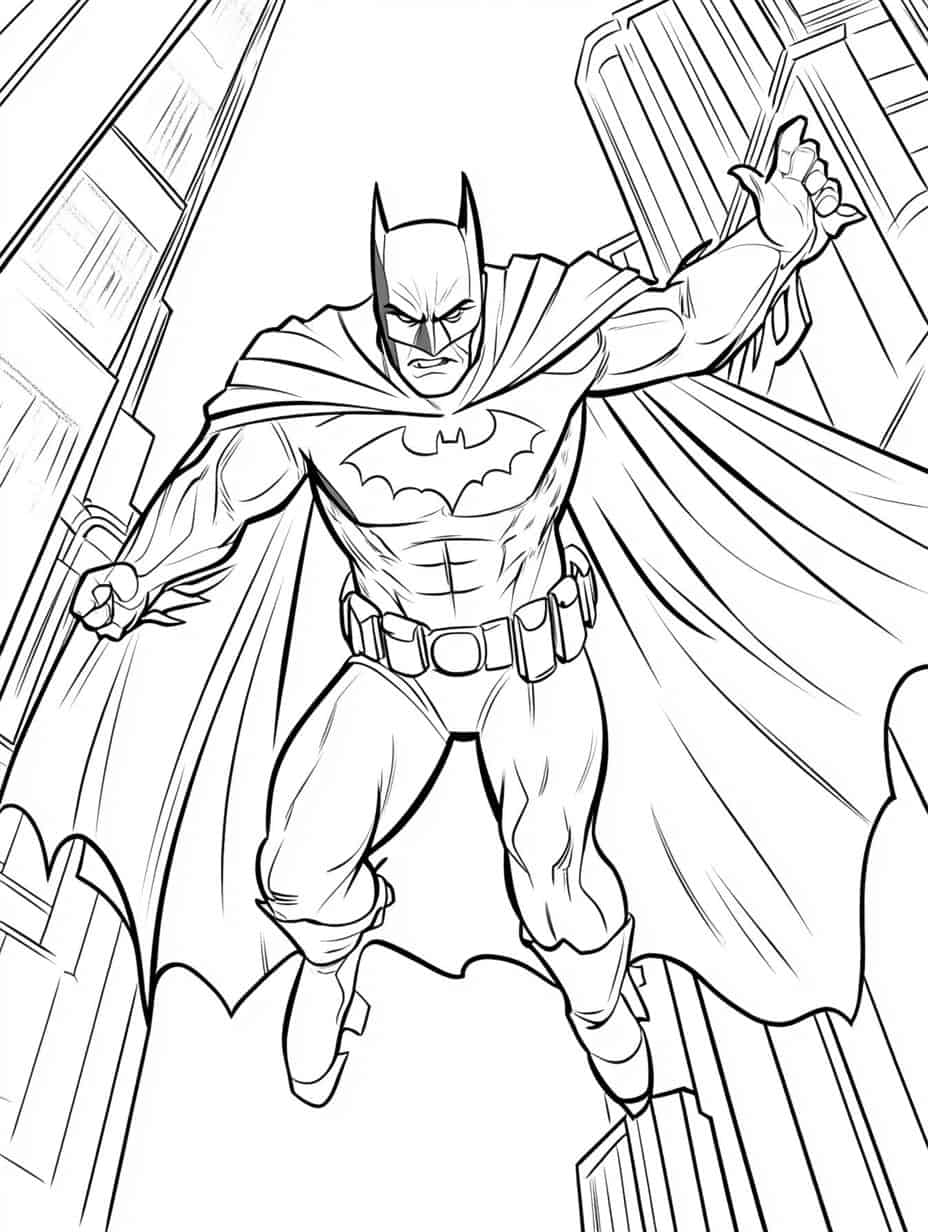 Classic Batman Vs Villains Coloring Pages