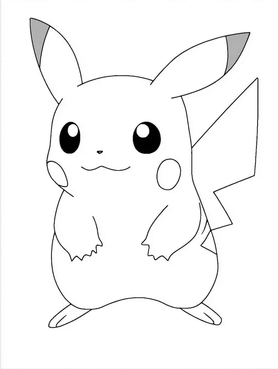 Classic Pikachu Coloring Pages