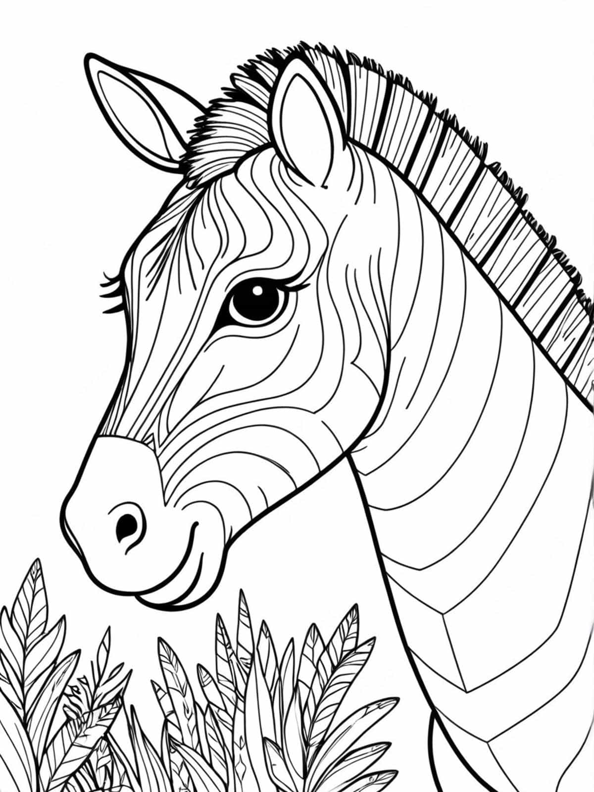 Closeup Of Zebras Stripes For Detailed Coloring Pages