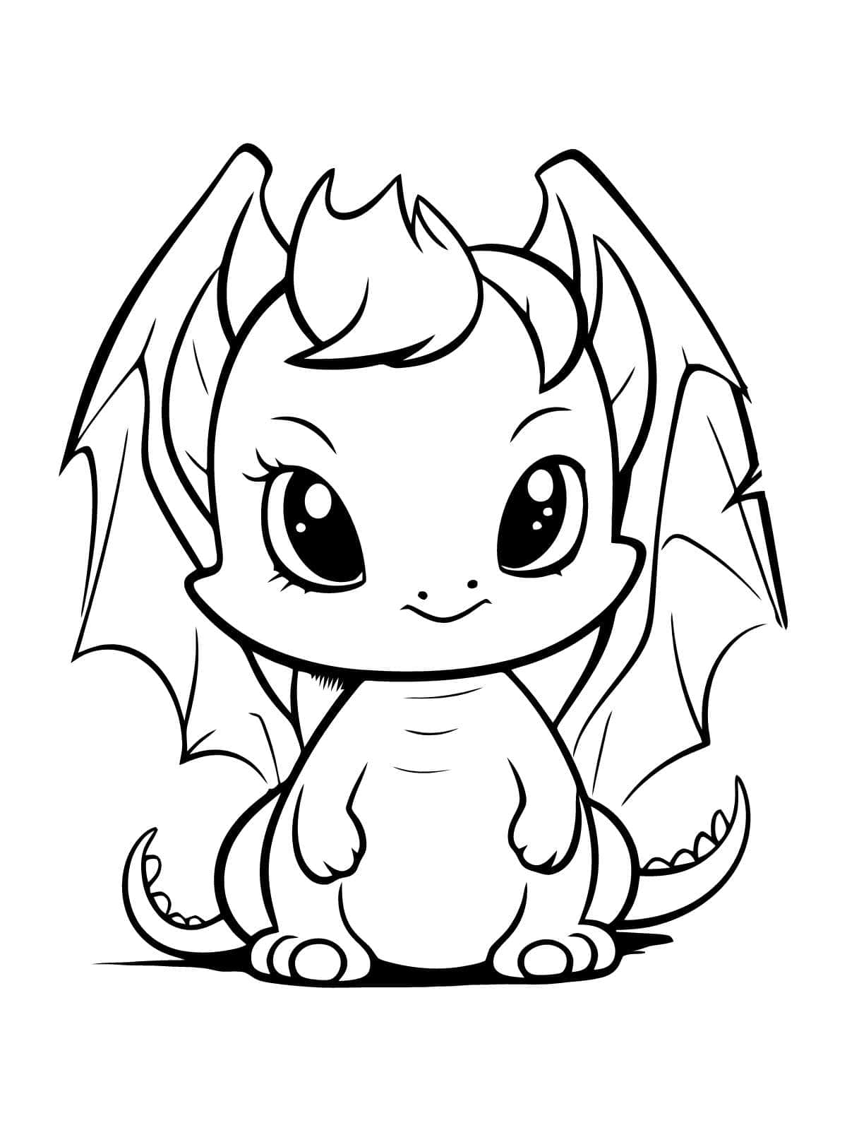 Colorful Dragon Coloring Pages