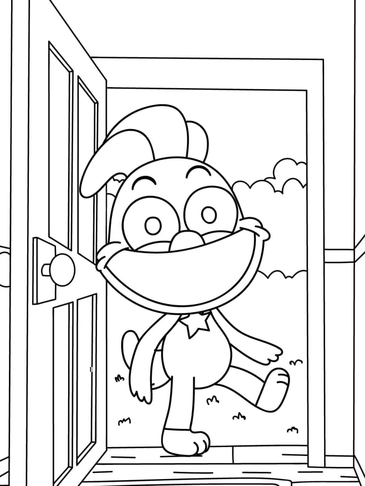 Coloring Page Poppy Playtime Kickinchicken