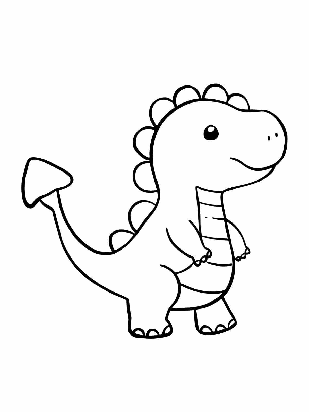 Coloring Pages Of Cute Dinosaur