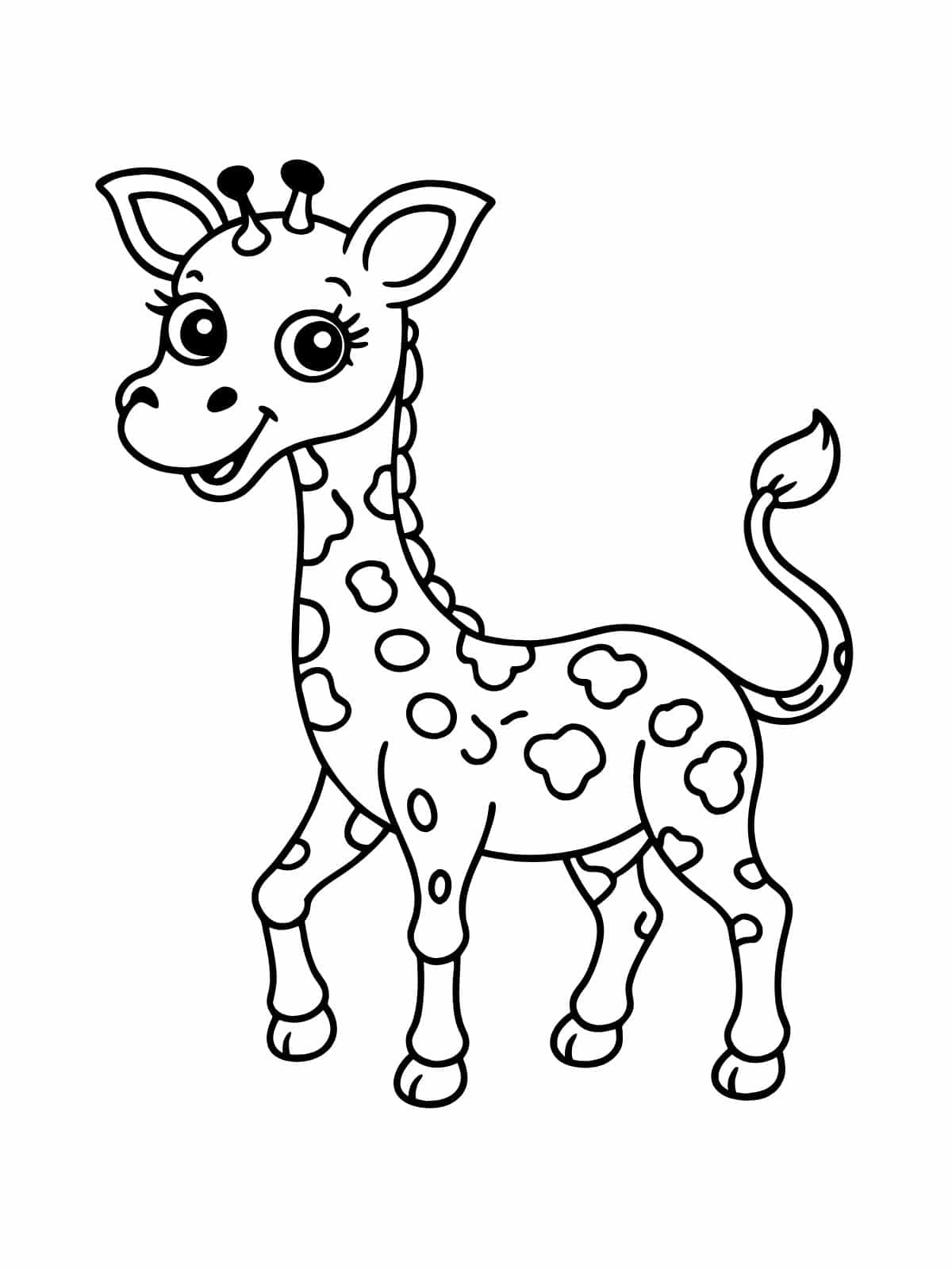 Coloring Pages Of Cute Girafee