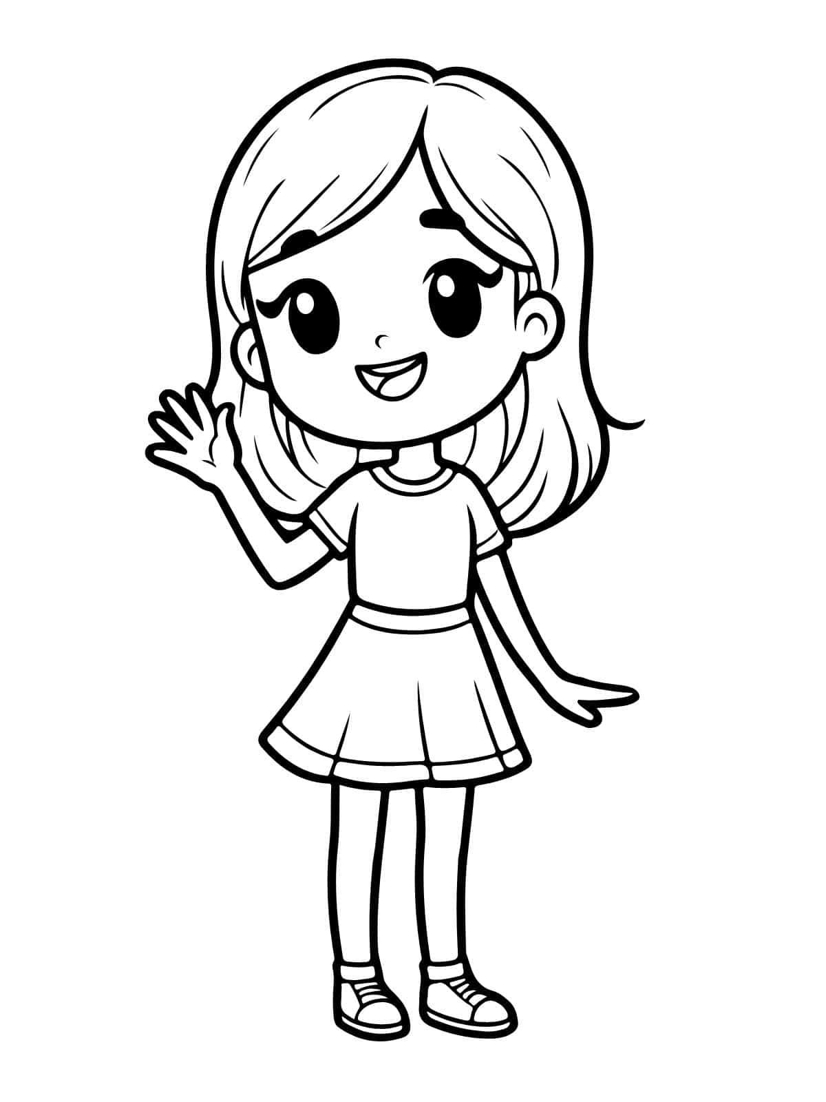 Coloring Pages Of Cute Girl