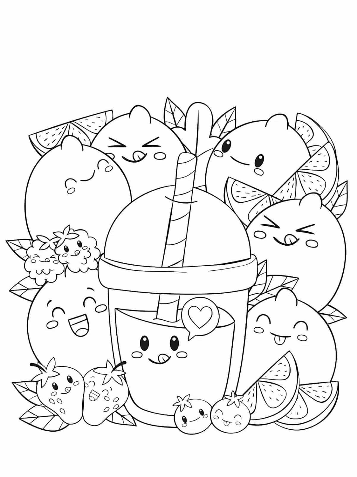 Coloring Pages Of Cute Juice