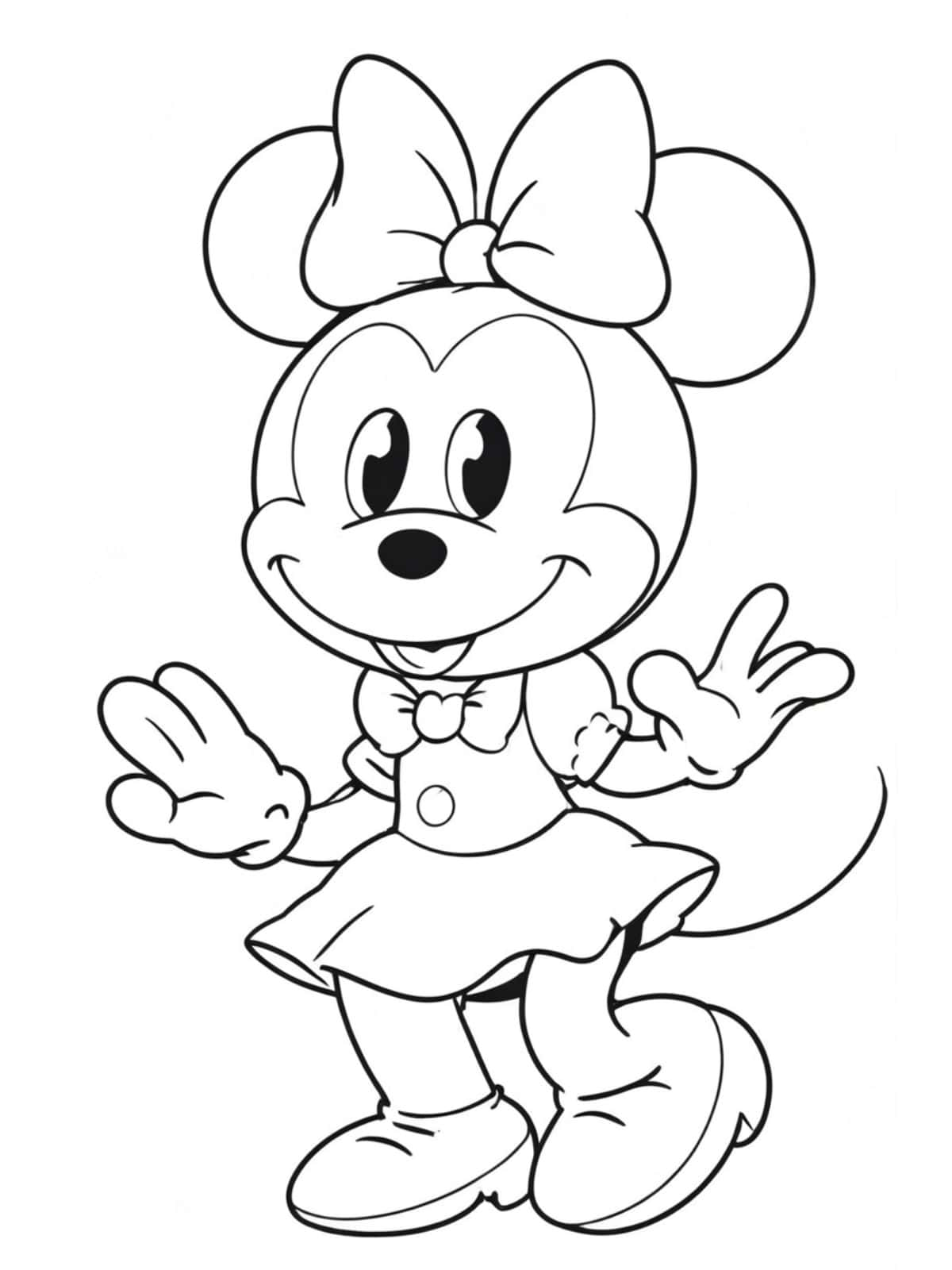 Coloring Pages Of Minnie Mouse Dress