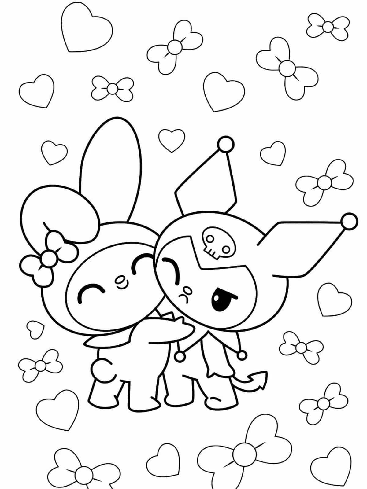 Coloring Pages Of My Melody With Kuromi