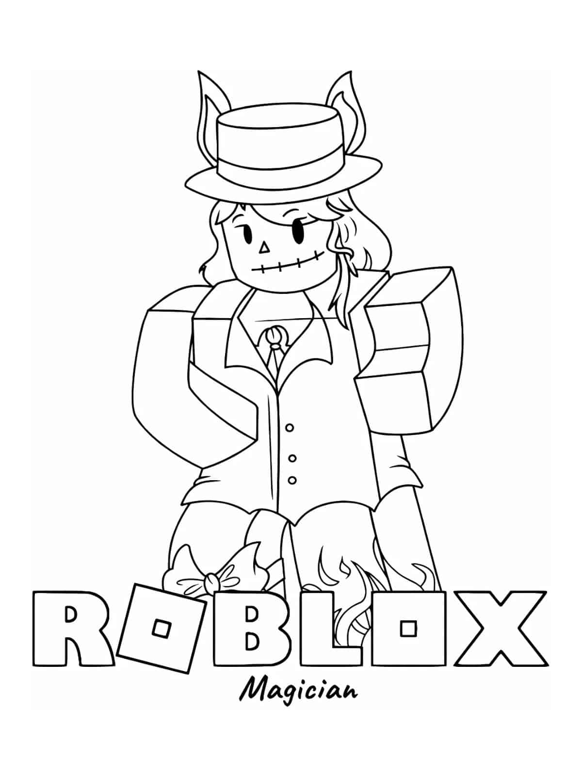 Coloring Pages Roblox Magician