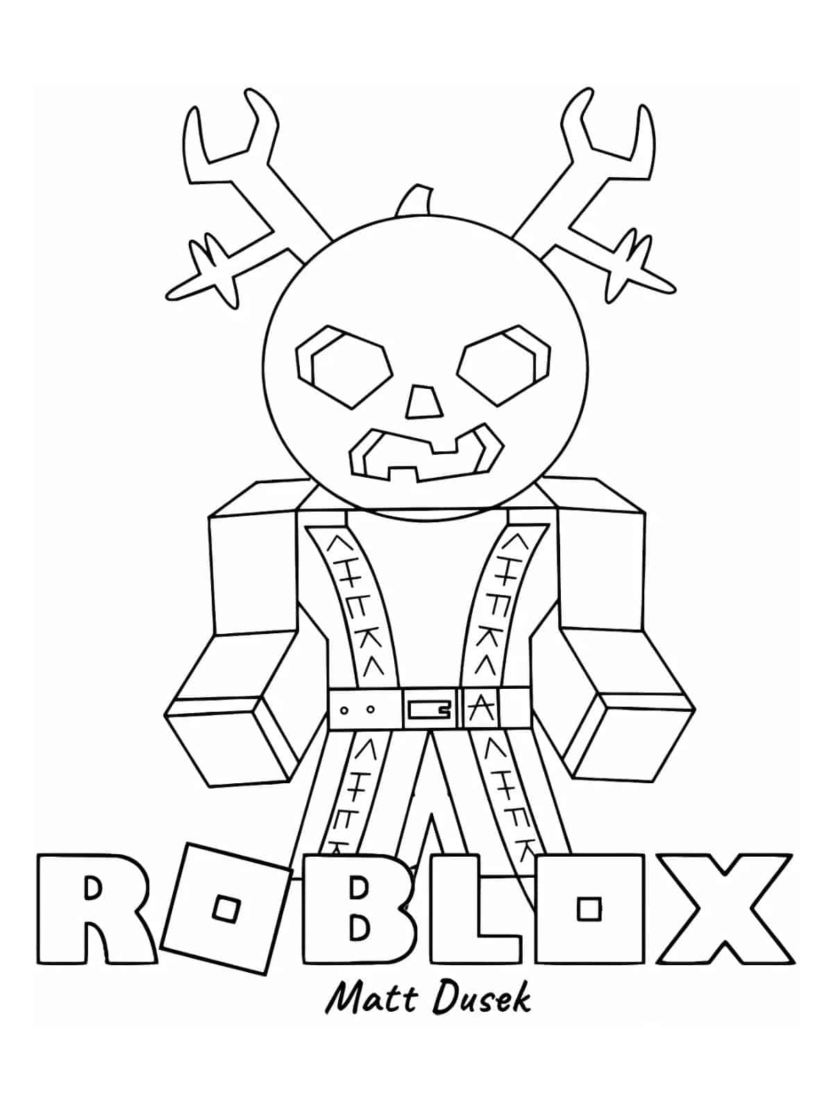 Coloring Pages Roblox Matt Dusek