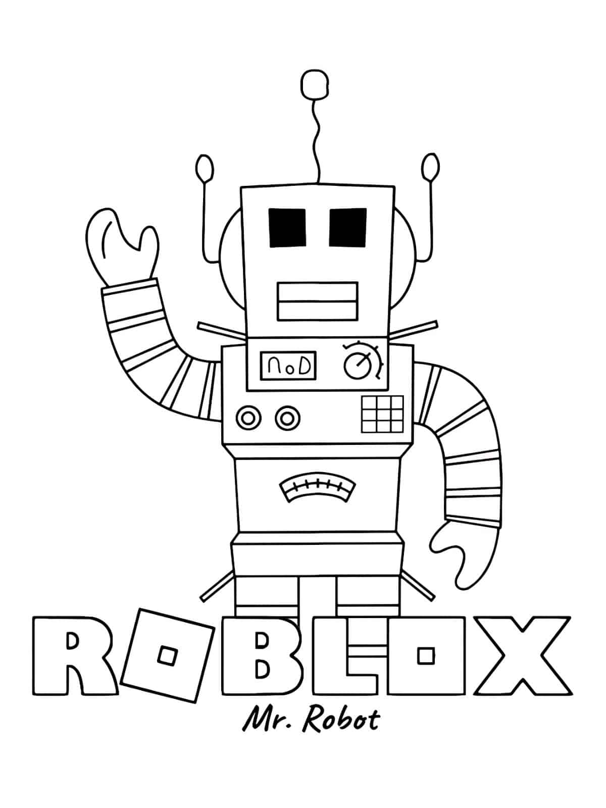 Coloring Pages Roblox Mr Robot