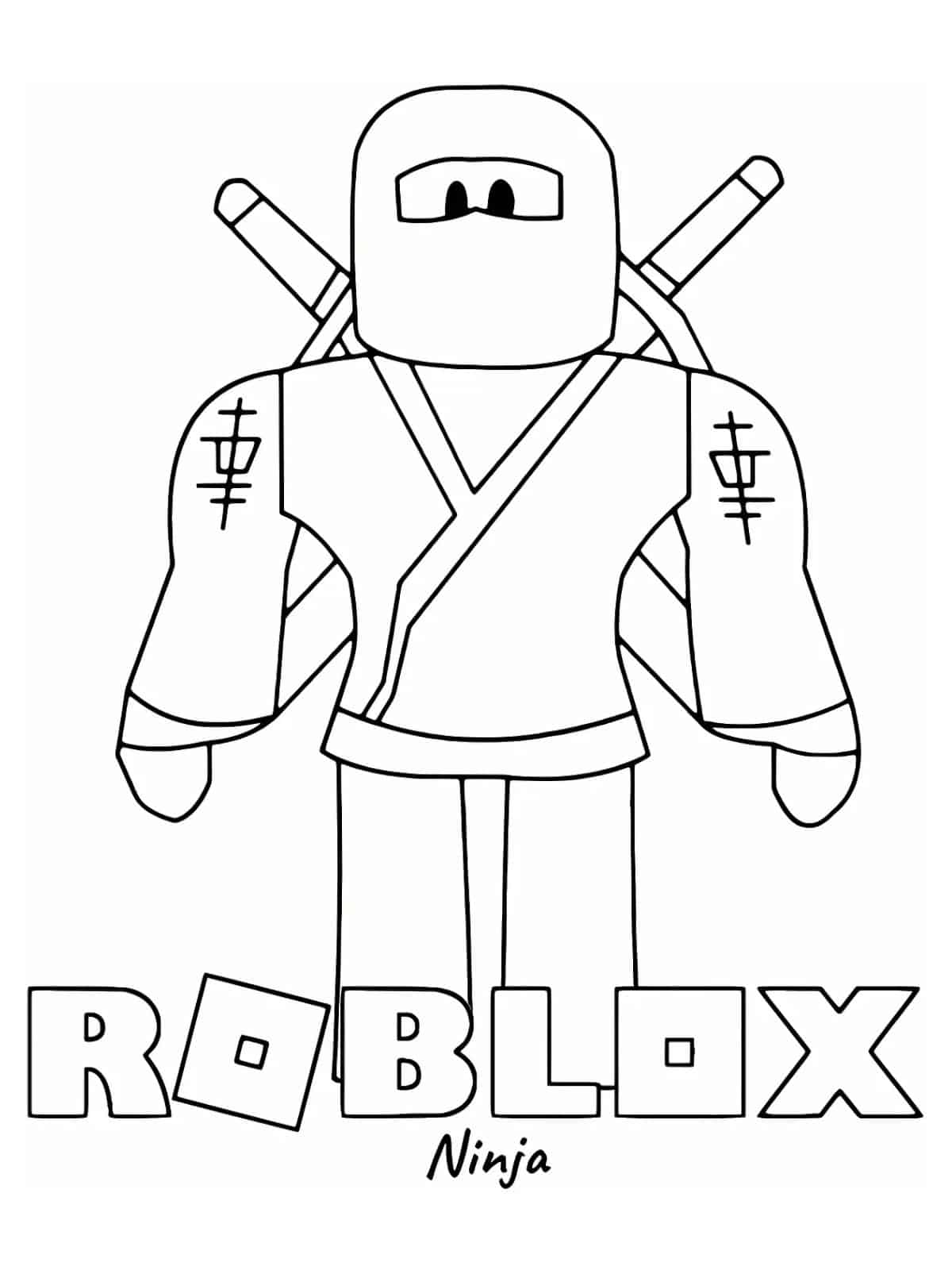 Coloring Pages Roblox Ninja