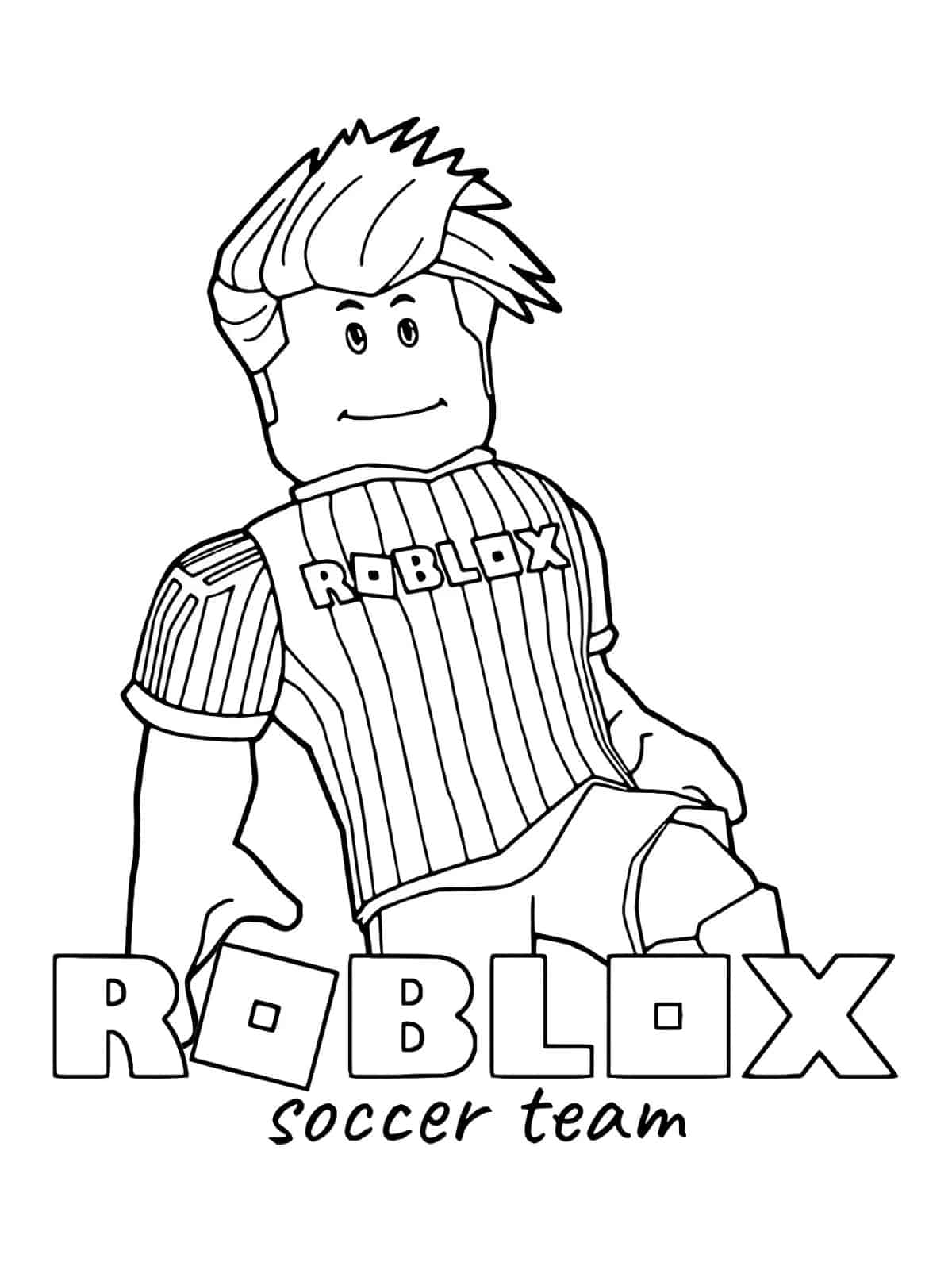 Coloring Pages Roblox Soccer Team