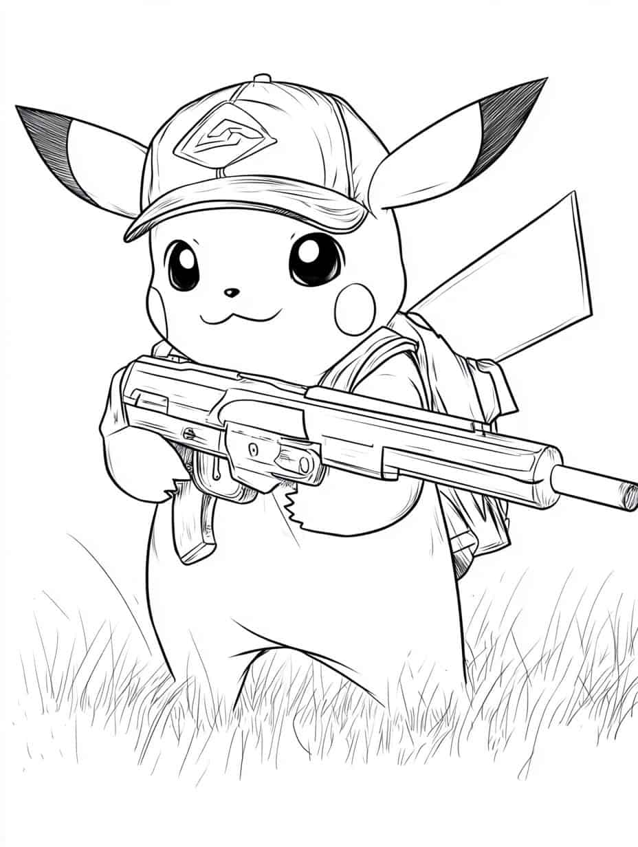 Cosplay Pikachu Coloring Page