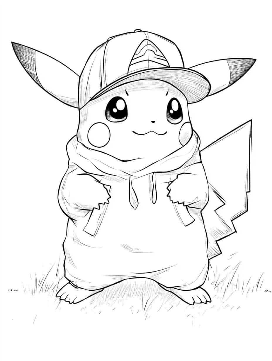 Cosplay Pikachu Coloring Pages For Kids