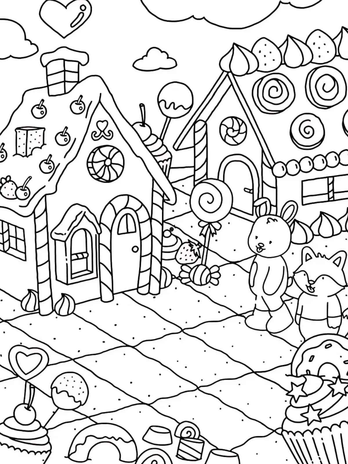 Cozy Candy House Coloring Pages