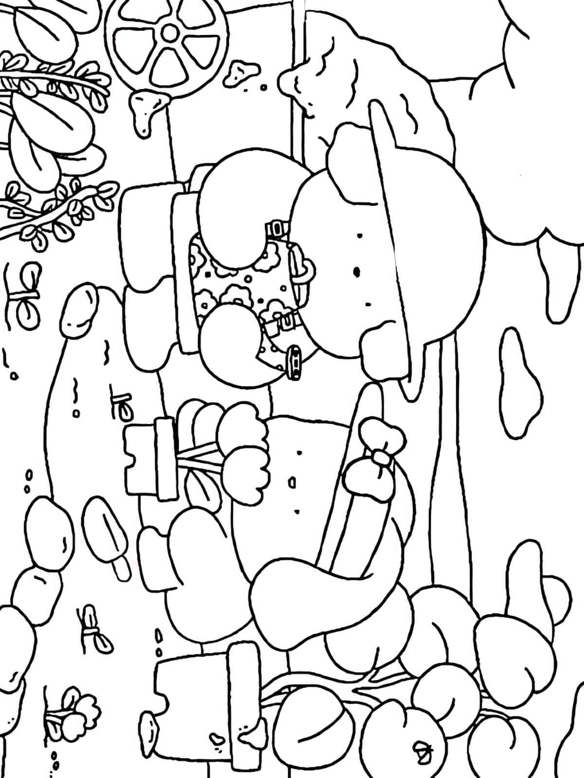 Cozy Flower Coloring Pages