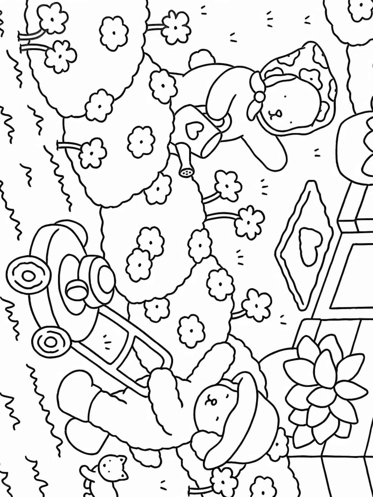 Cozy Gardening Coloring Pages