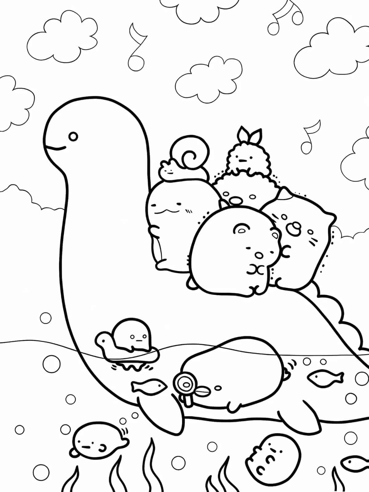 Cozy Team Dinosaur Coloring Pages