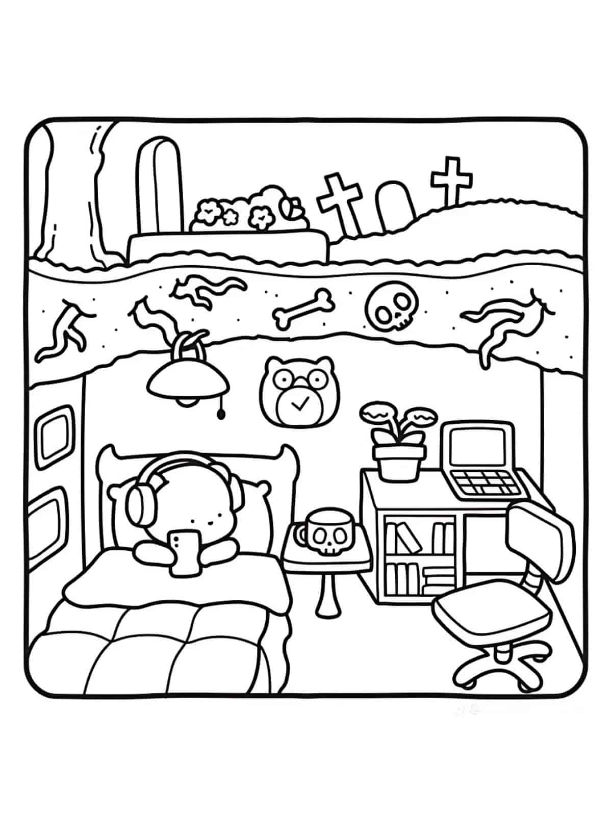 Cozy Winter Coloring Pages By Coco Wyo