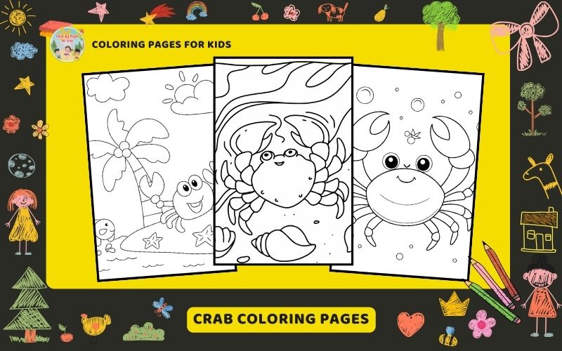 Crab Coloring Pages Featured Image