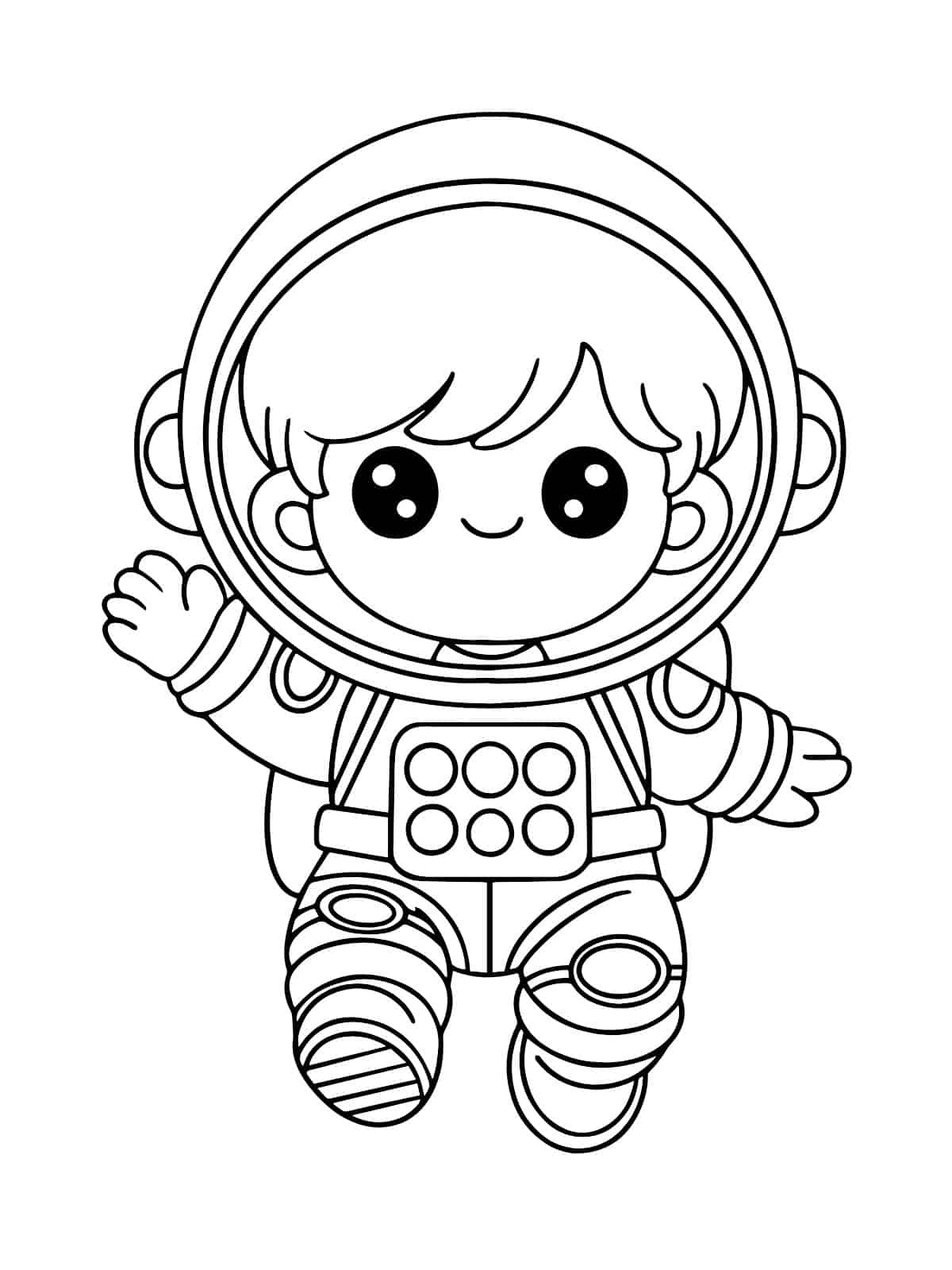 Cute Astronaut Coloring Pages