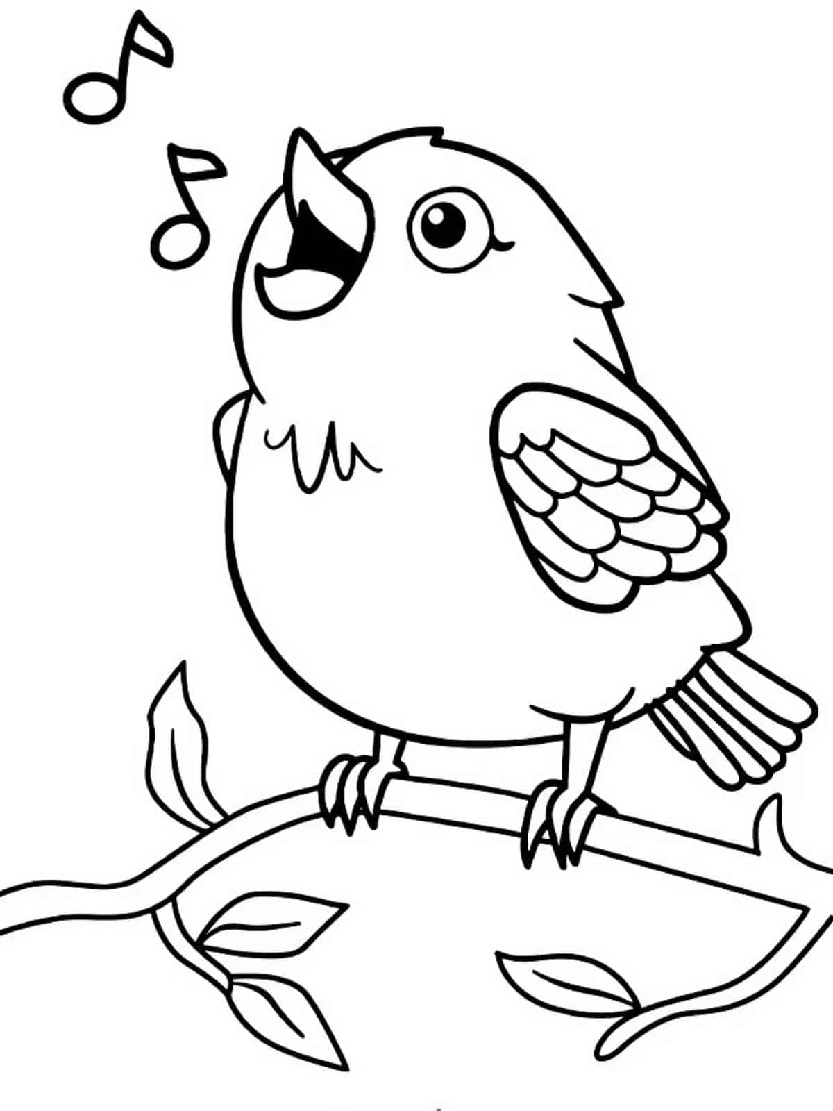 Cute Bird Coloring Sheets