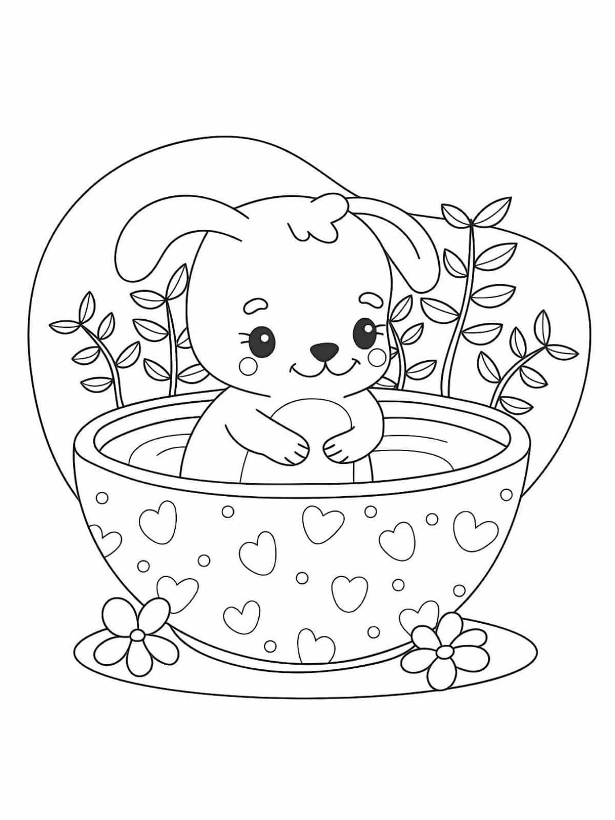 Cute Bunny Coloring Pages