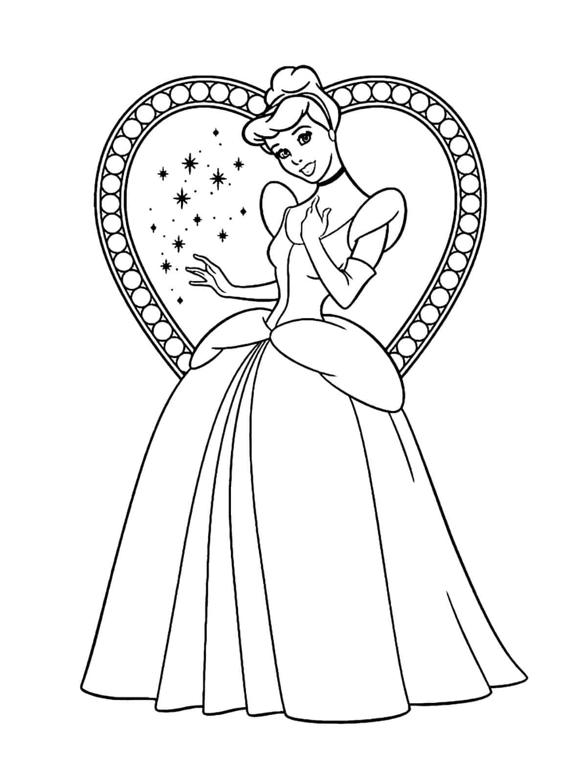 Cute Cinderella Coloring Pages