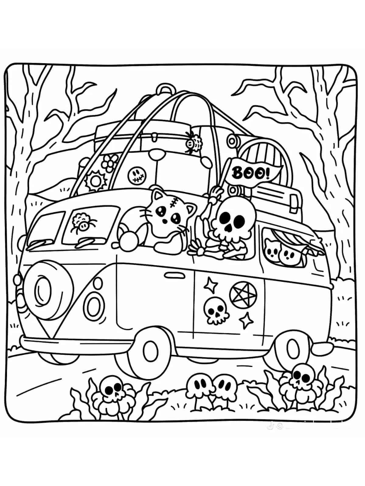 Cute Coco Wyo Halloween Coloring Pages