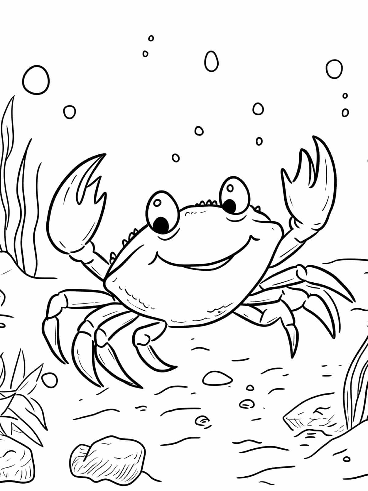 Cute Crab Coloring Pages