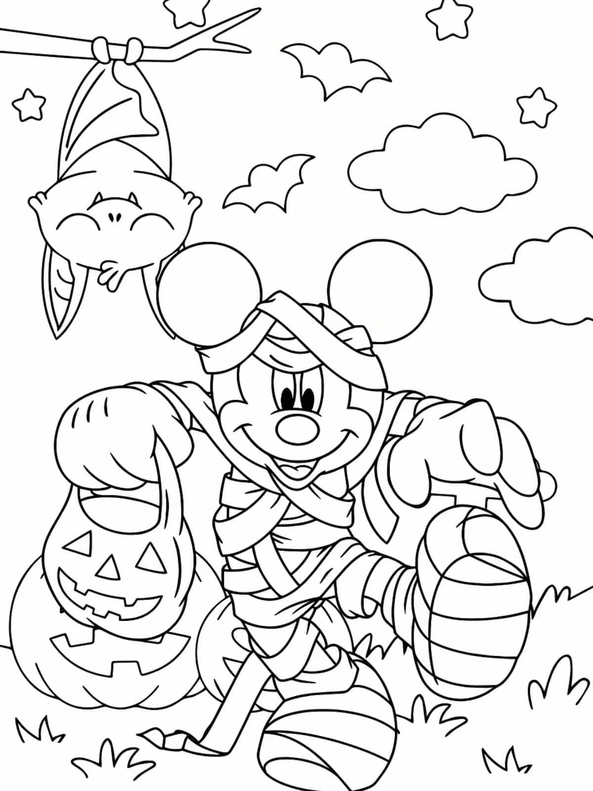 Cute Disney Halloween Coloring Sheets