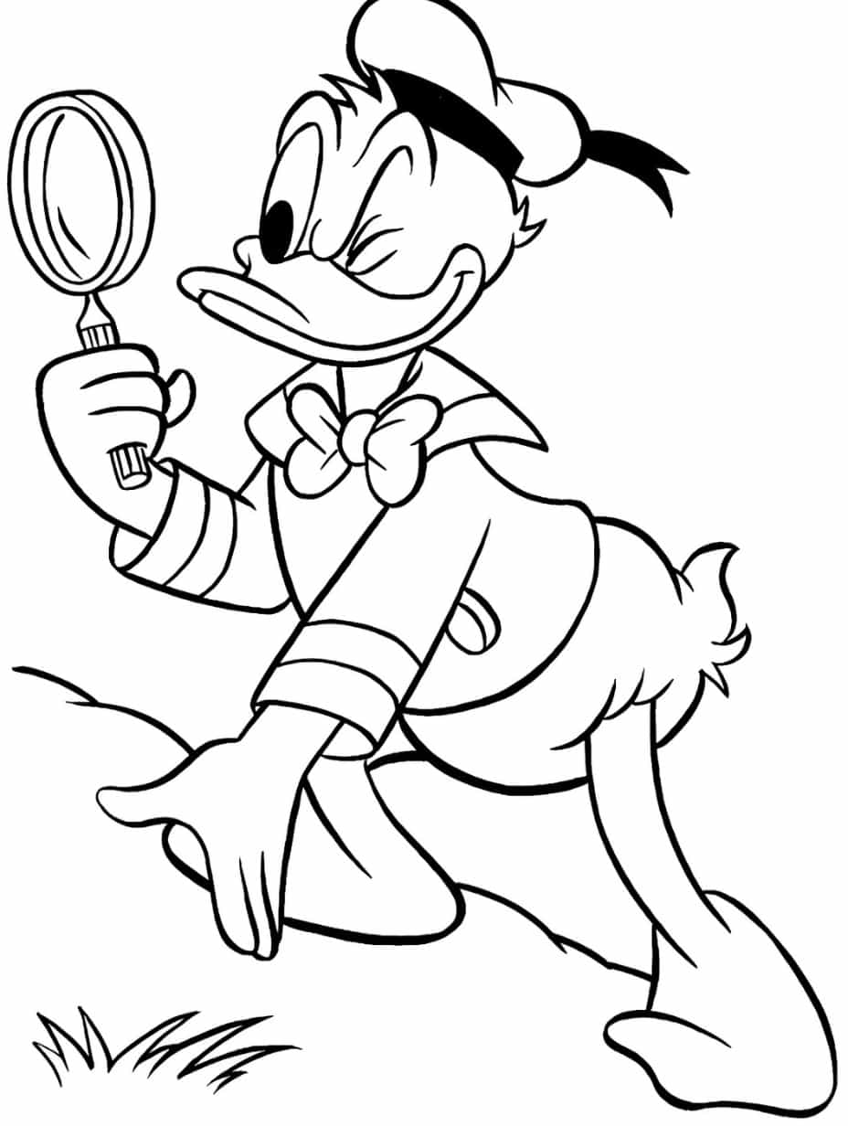 Cute Donald Duck Coloring Pages For Kids