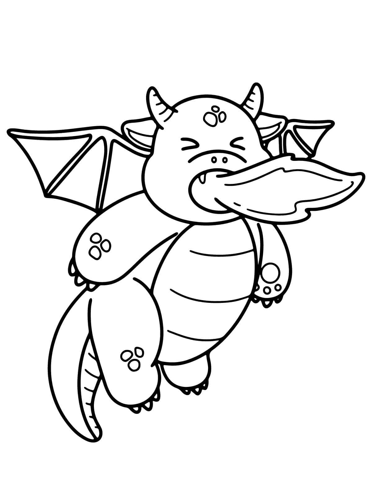 Cute Dragon Coloring Pages For Kids