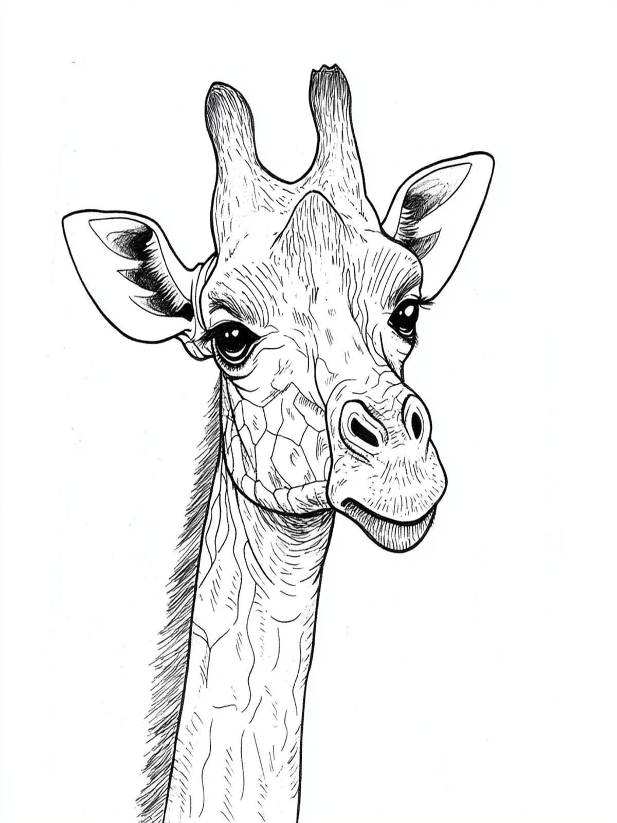 Cute Giraffe Coloring Pages For Kids