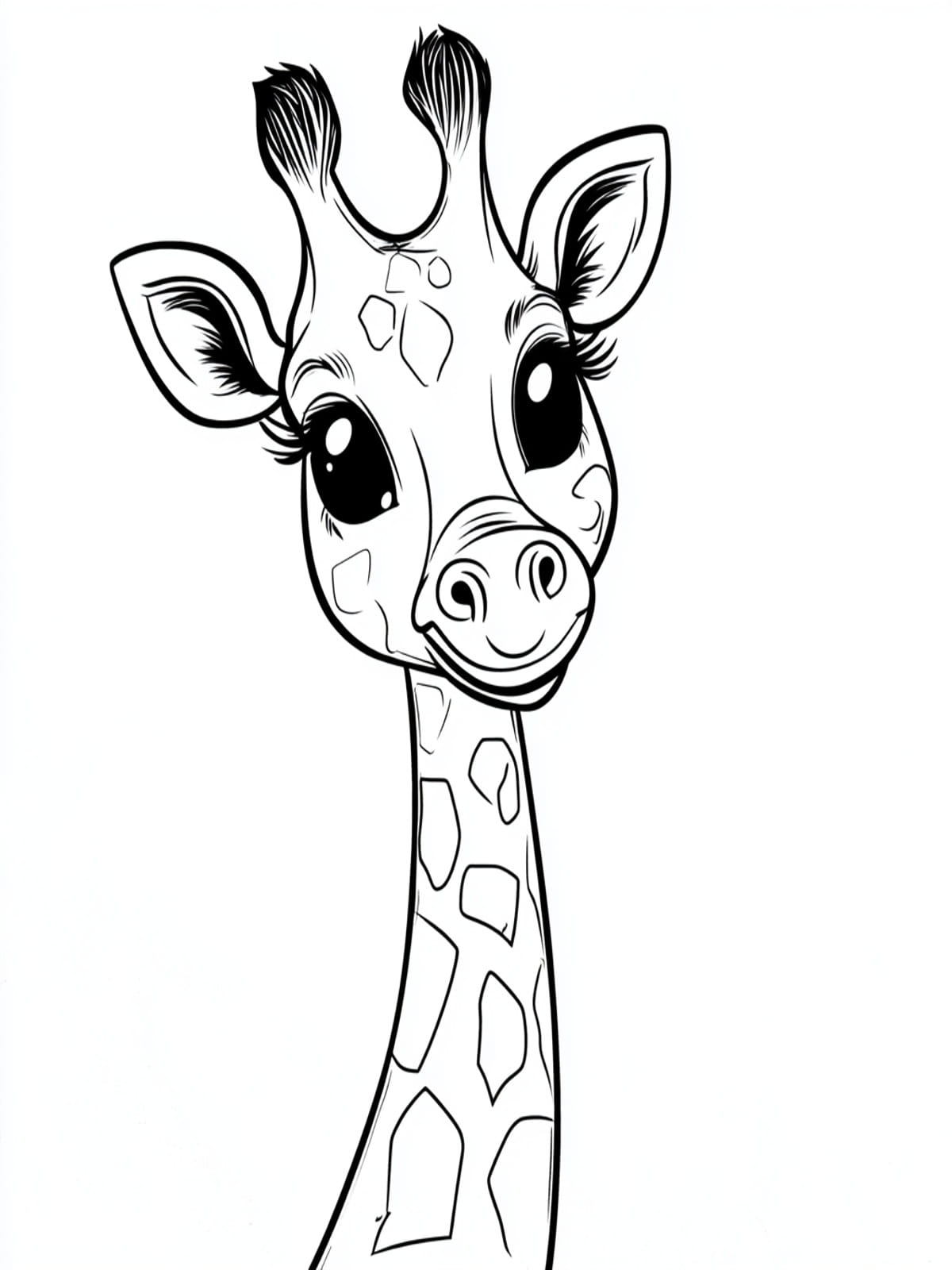 Cute Giraffe Coloring Pages