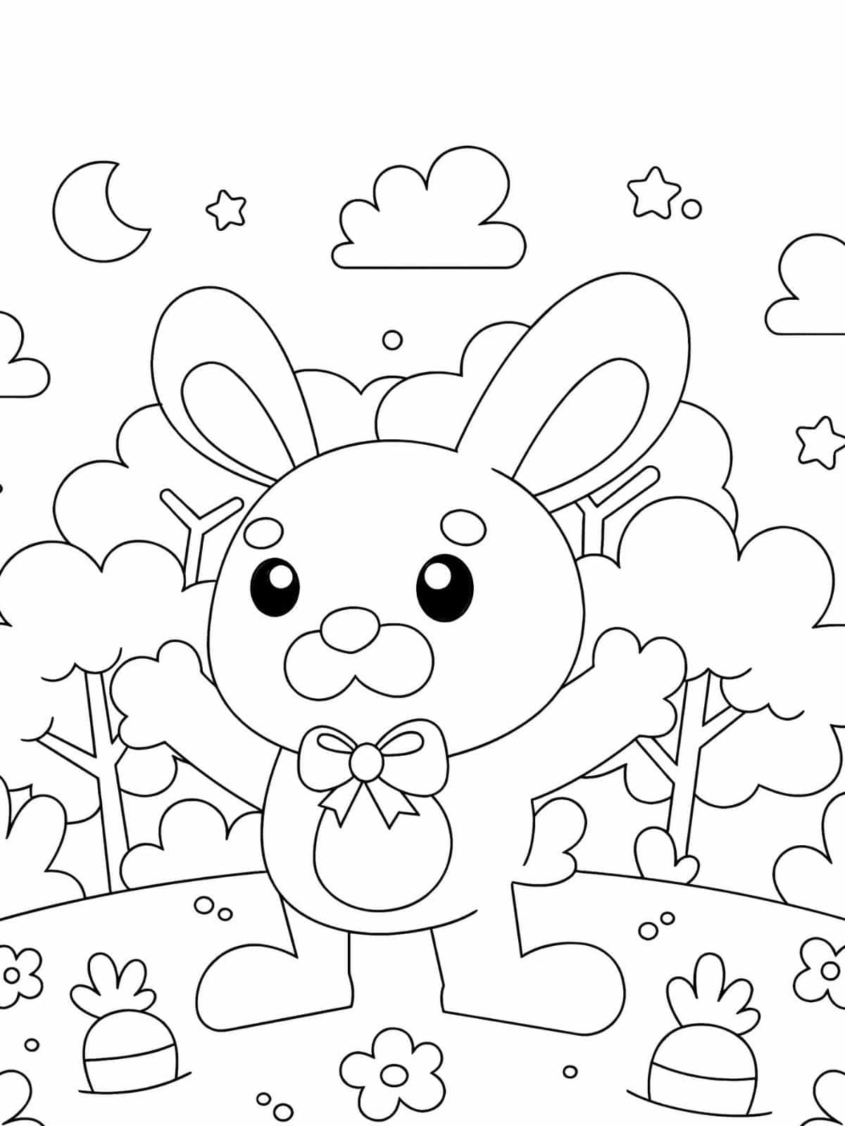 Cute Kawaii Animals Coloring Pages