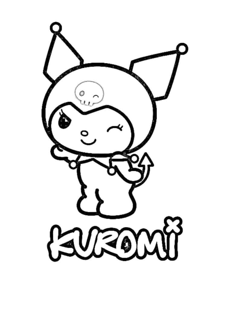 Cute Kuromi Coloring Pages