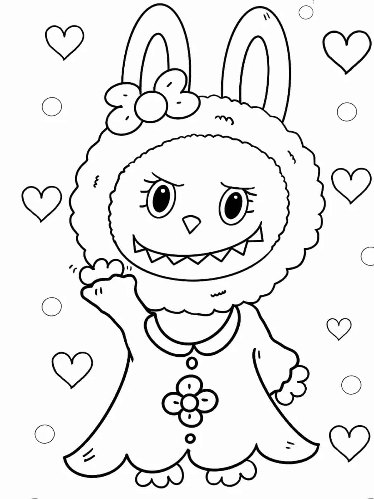 Cute Labubu Coloring Pages For Kids