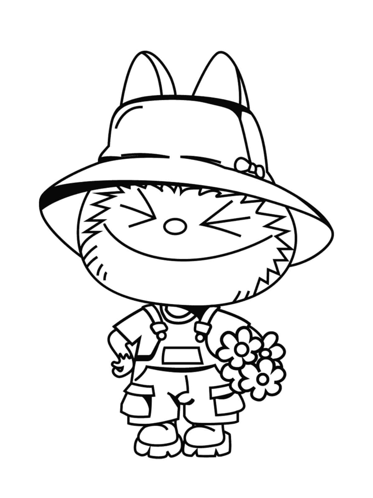 Cute Labubu Coloring Sheet For Kids