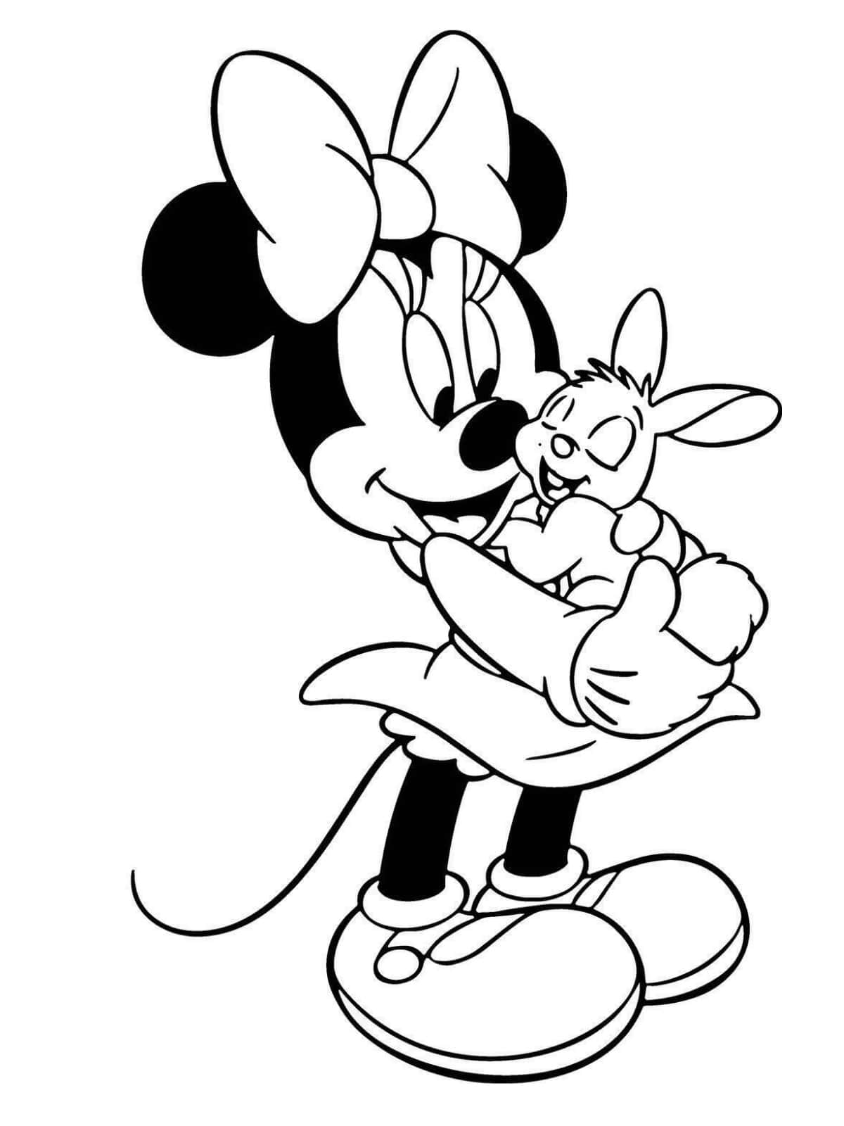 Cute Minnie Mouse Coloring Pages