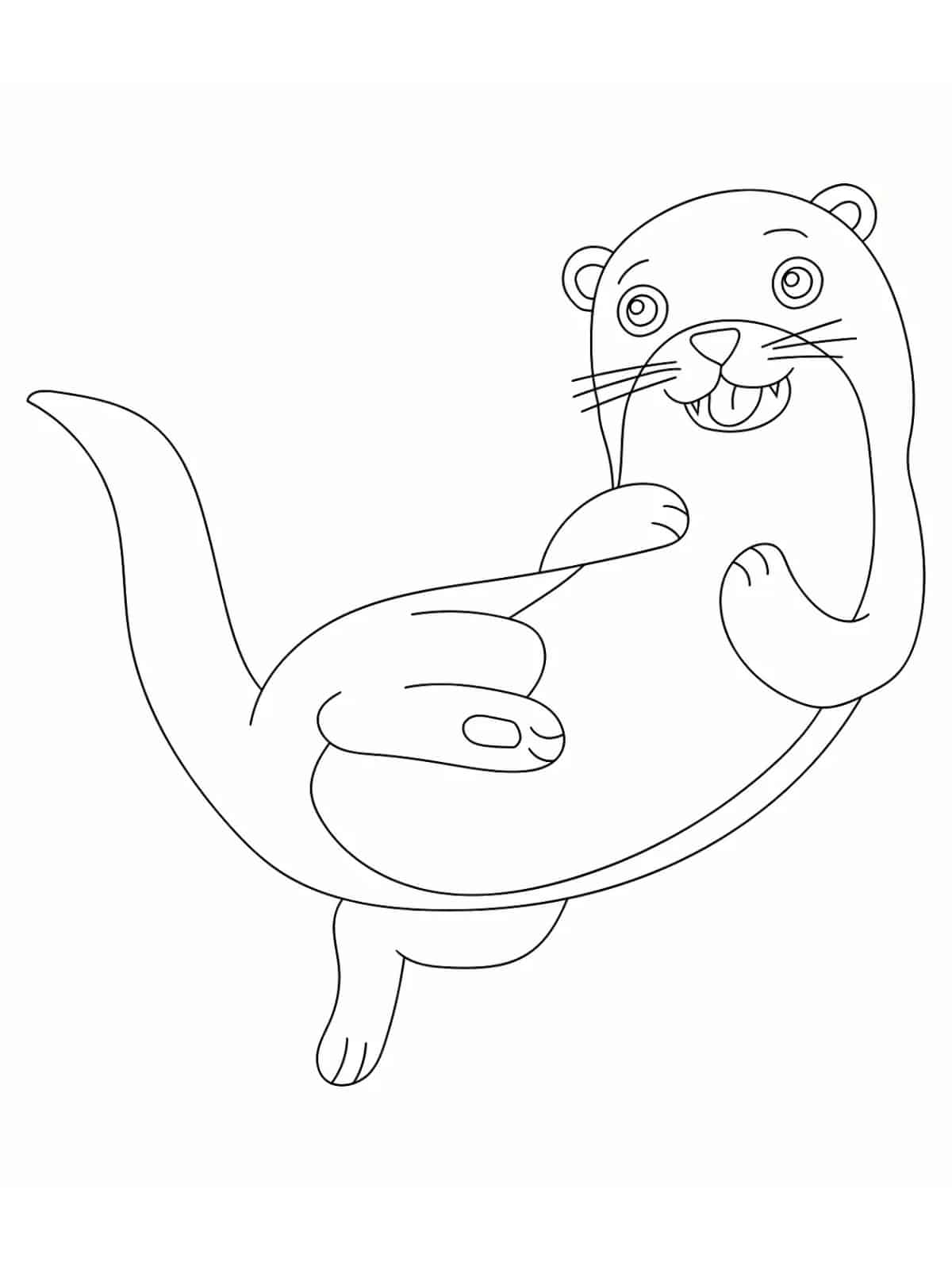 Cute Otter Coloring Pages