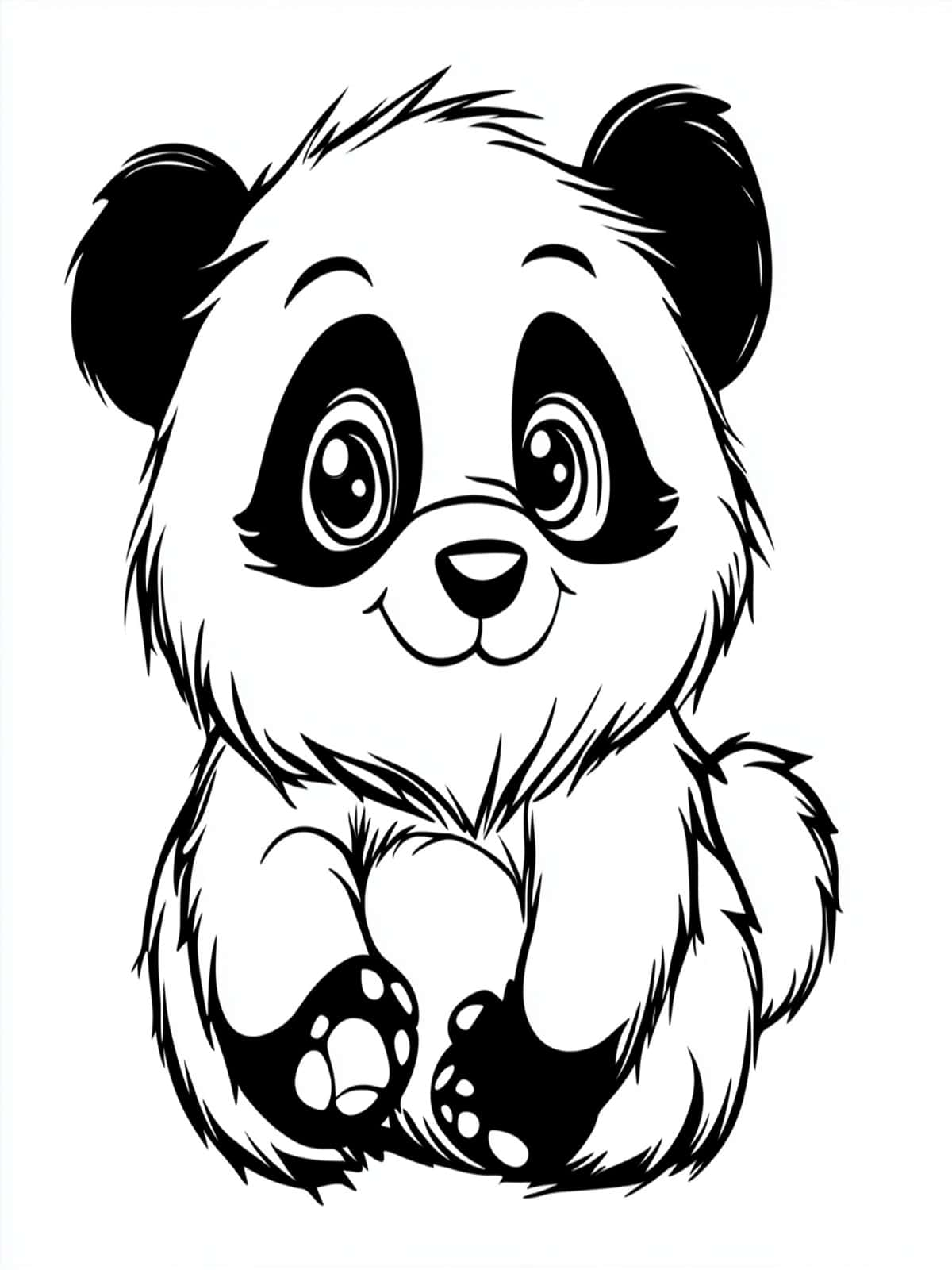 Cute Panda Dancing Happily Coloring Pages