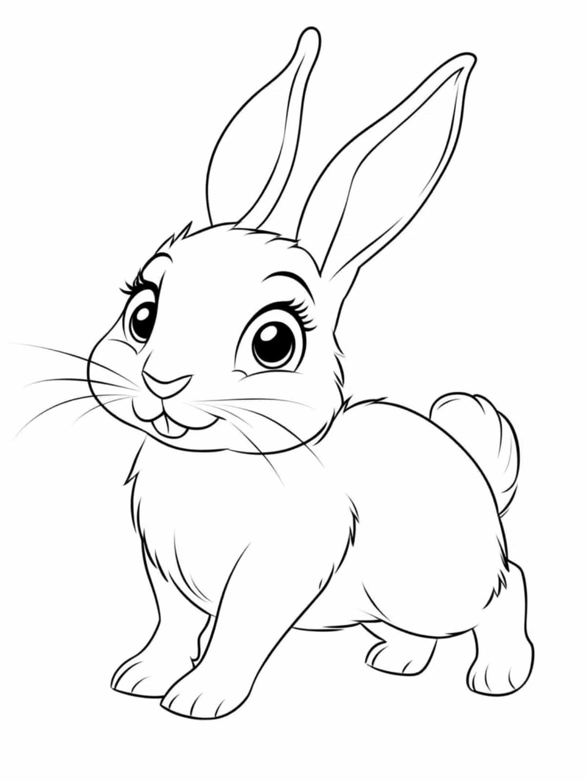 Cute Rabbit Coloring Pages For Kids