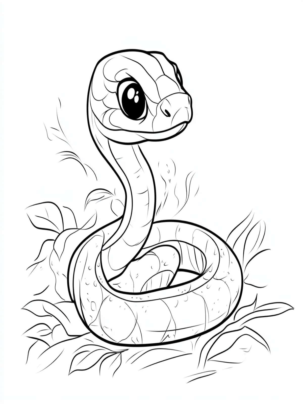 Cute Snake Coloring Pages