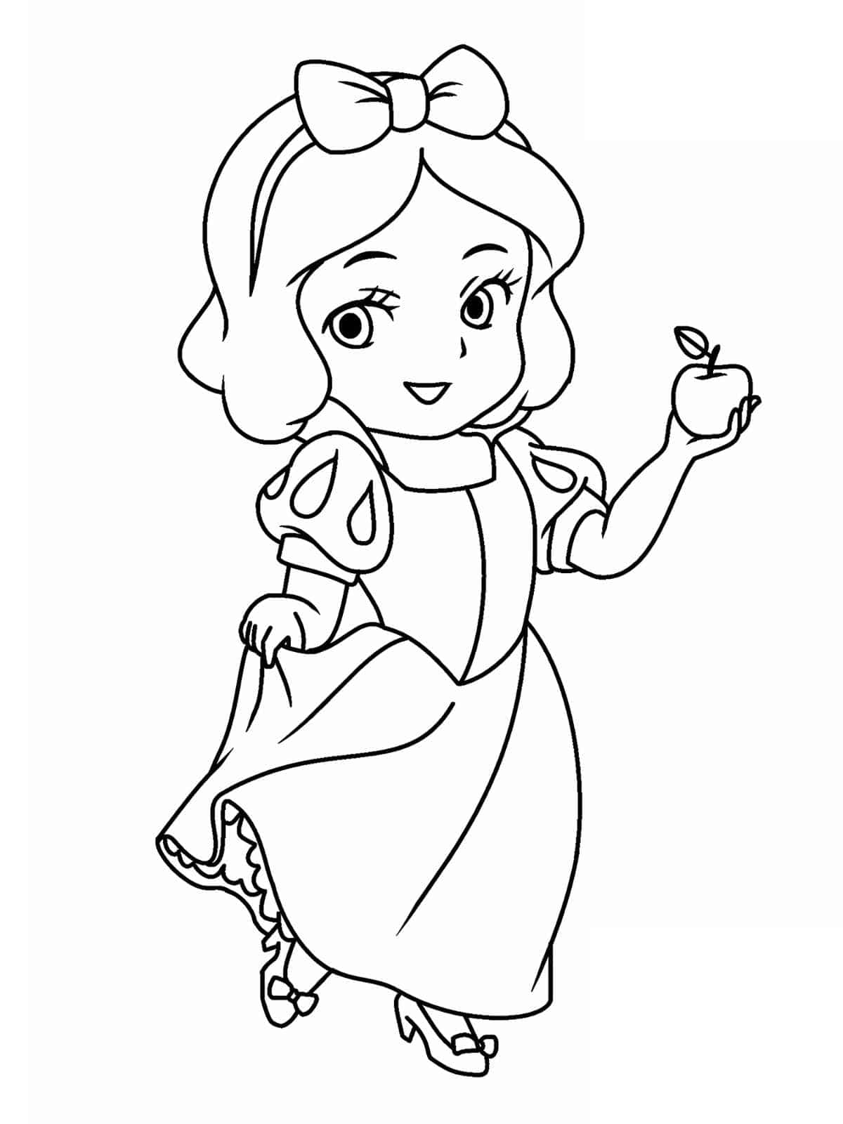 Cute Snow White Coloring Pages