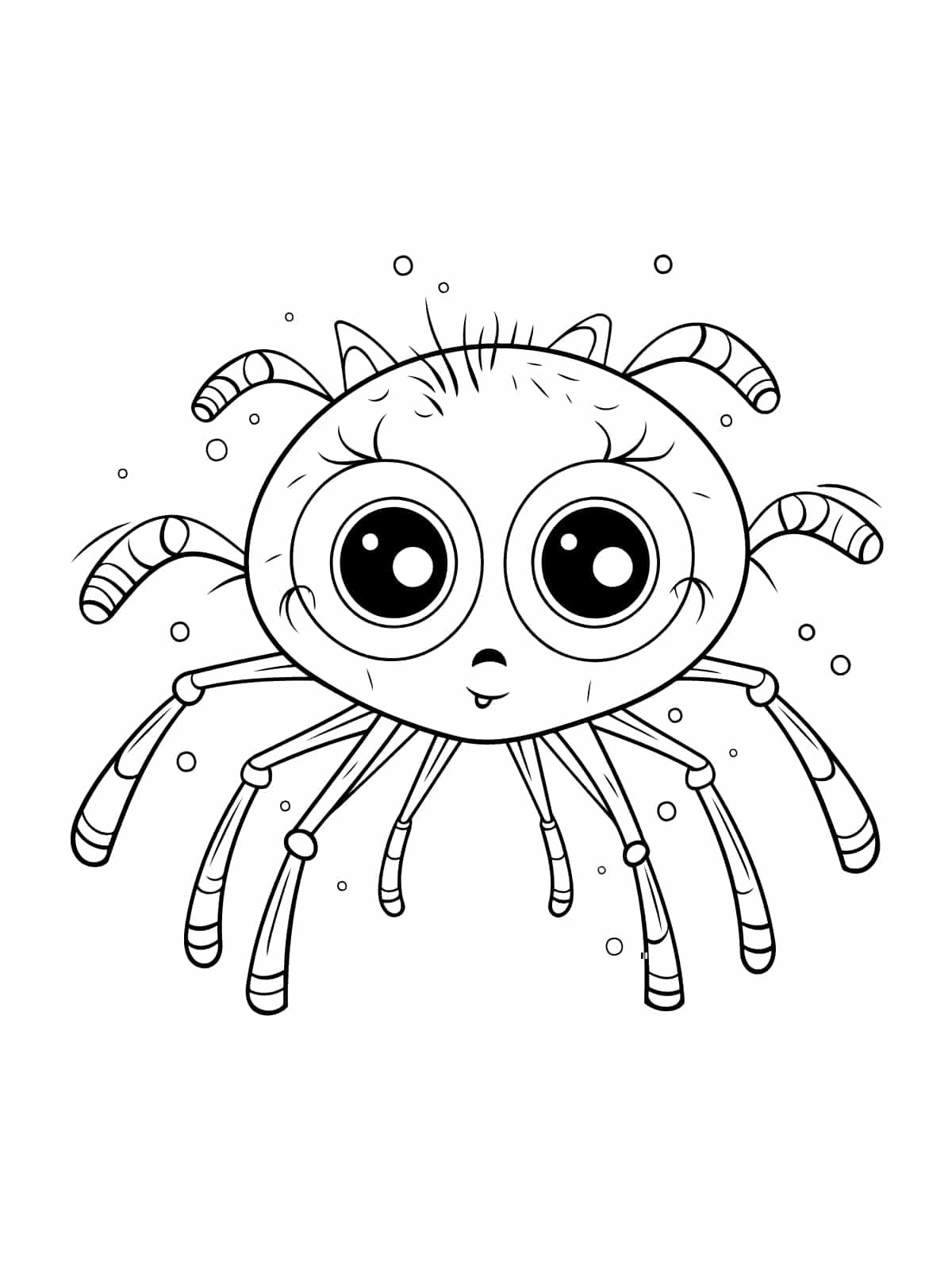 Cute Spider Coloring Pages For Kids