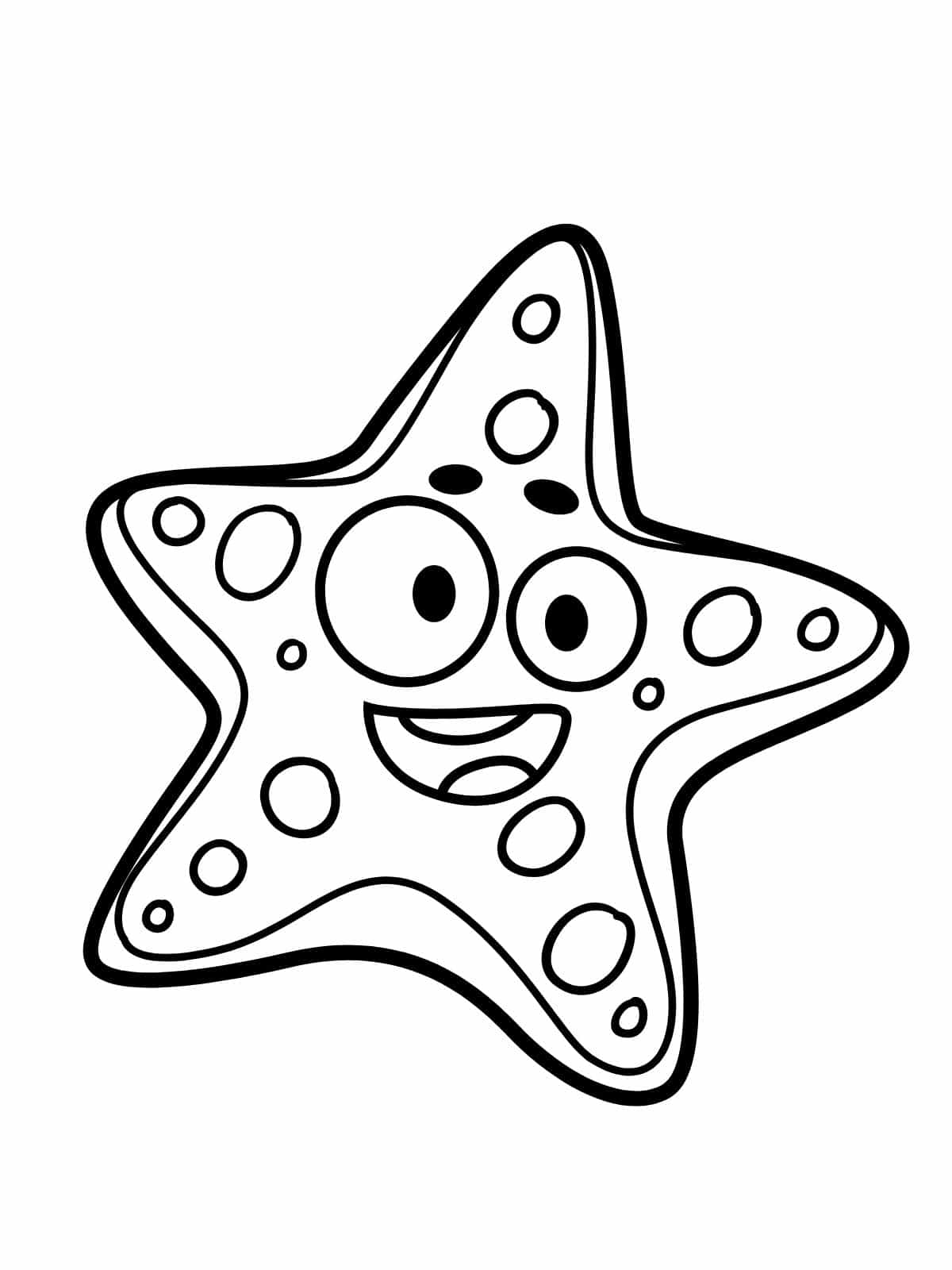 Cute Starfish Coloring Sheets