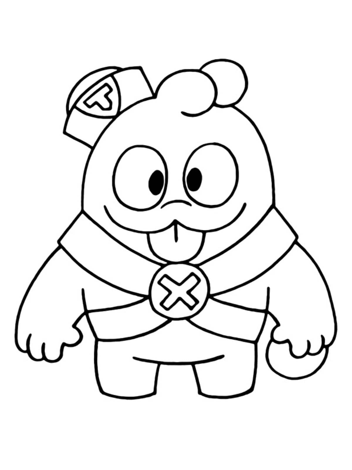 Darryl Brawl Stars Coloring Page