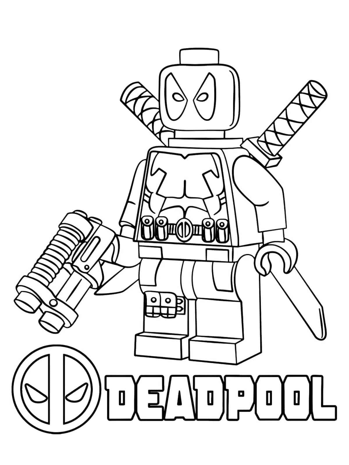 Deadpool Lego Coloring Pages