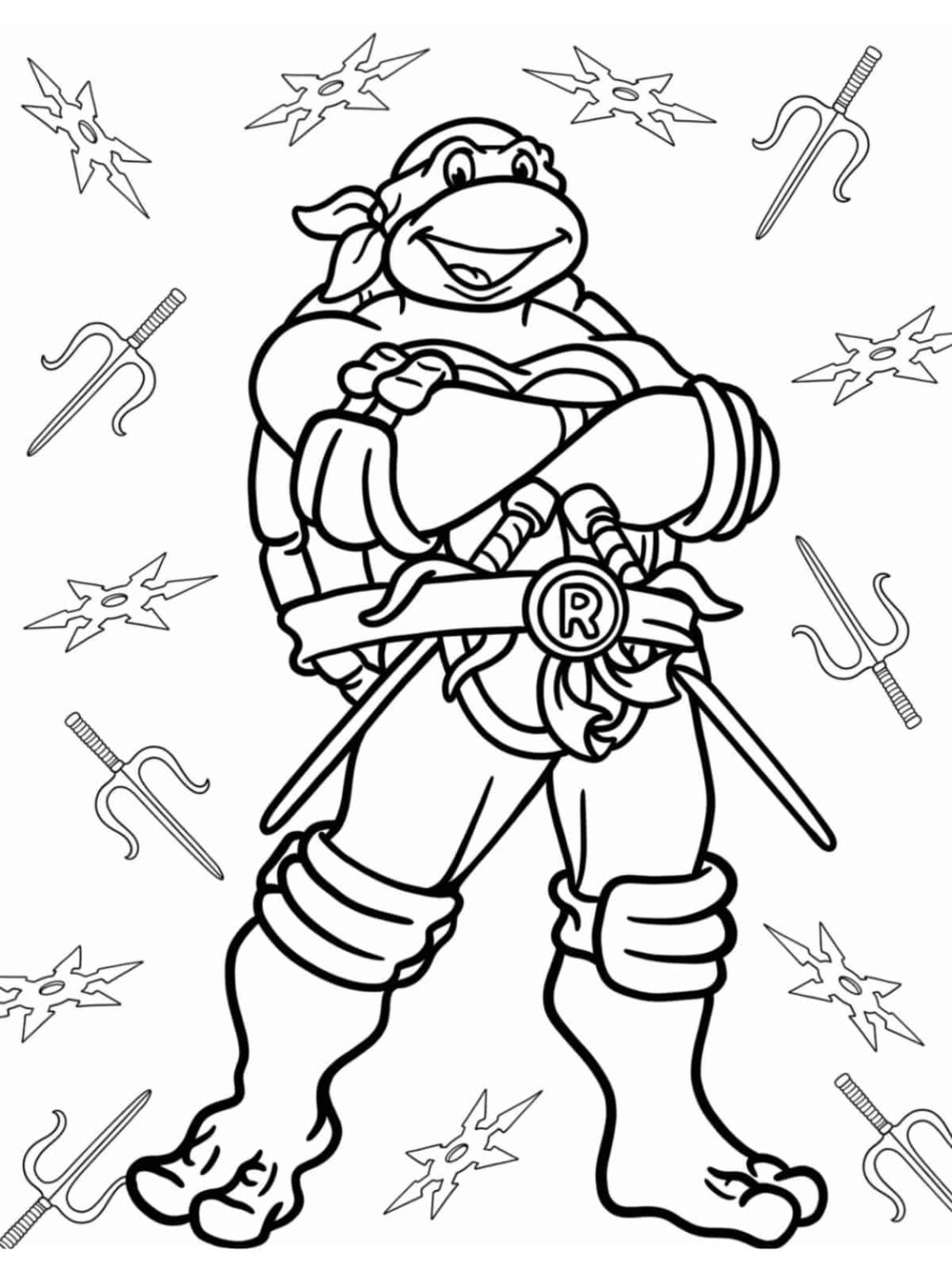 Discover 20 Free Ninja Turtles - Detailed Rafael Coloring Page For Kids 1152x1536 